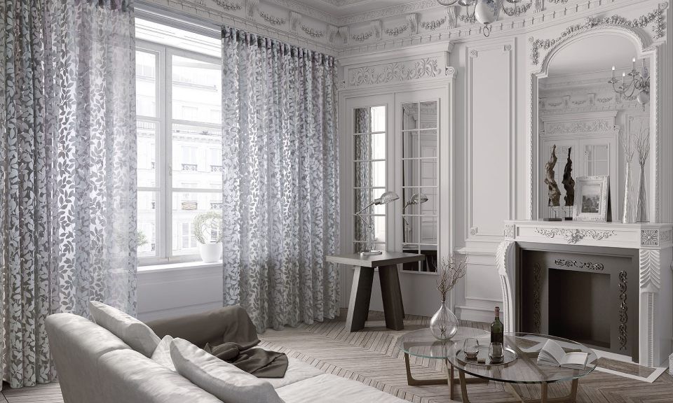 Soggiorno in toni grigi