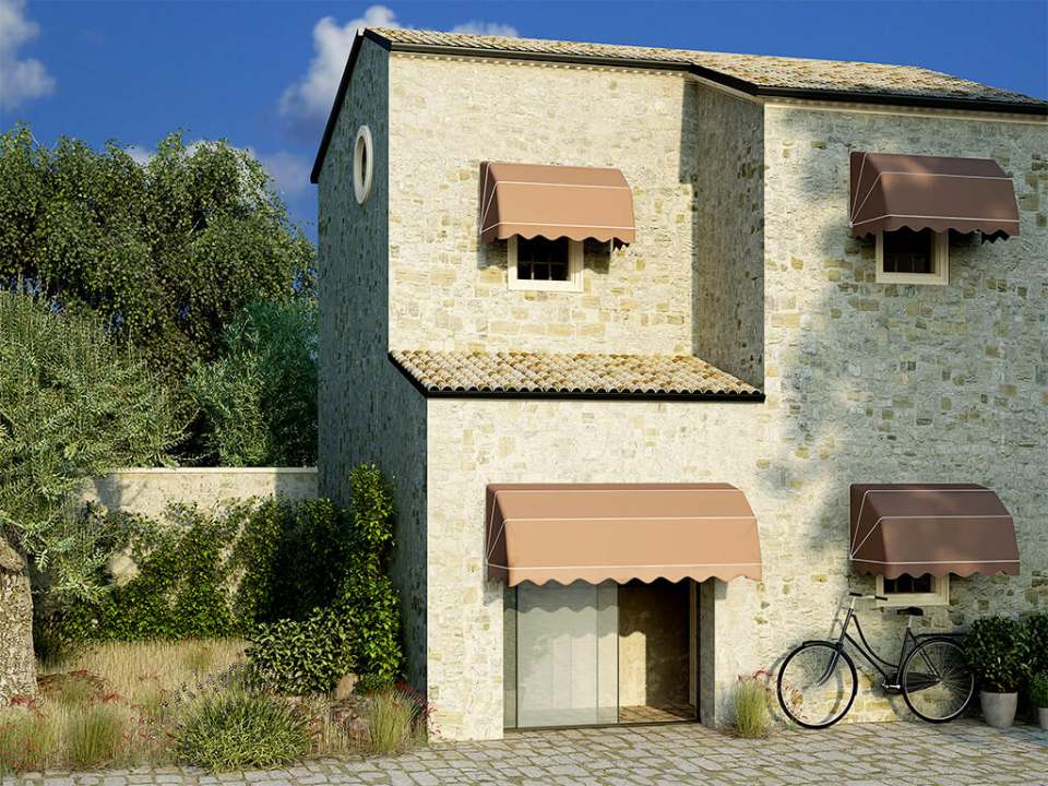 Tende da sole su rustico