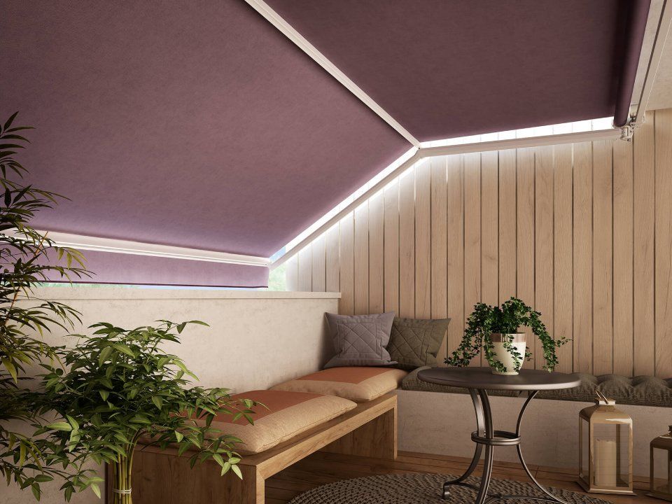 Tenda esterna e divanetto