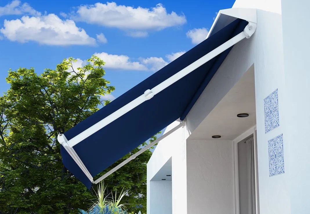 Tenda da sole blu
