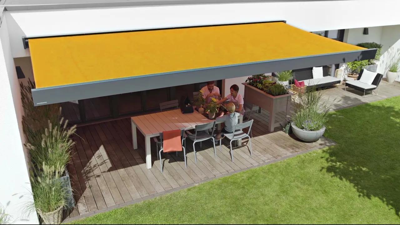 Tenda per esterni gialla