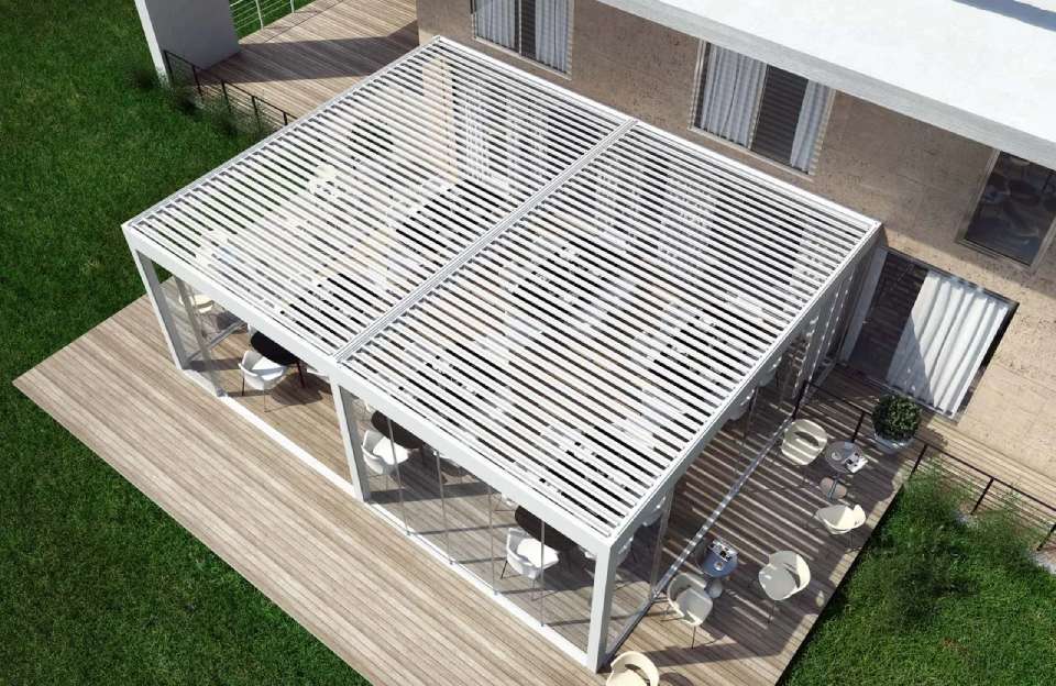 Ristorante con pergola bioclimatica