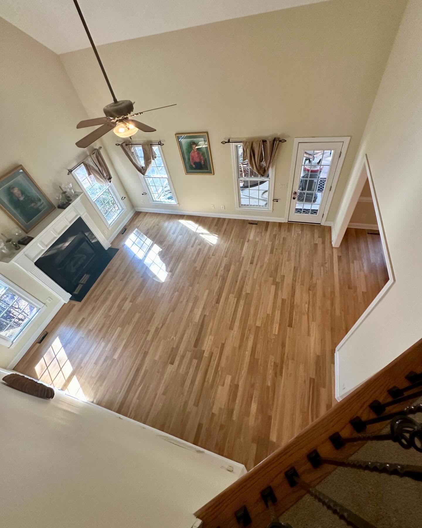 A hardwood floor installation in Pinehurst, NC with Southern Premiere Hardwood Floor Co
