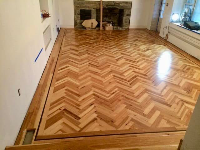 A hardwood floor installation in Pinehurst, NC with Southern Premiere Hardwood Floor Co