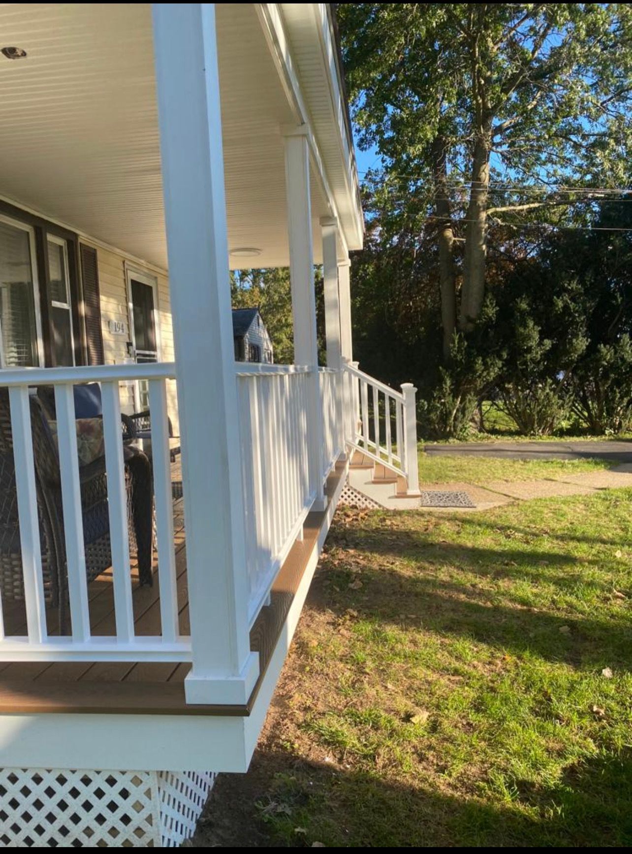 A deck with white fence – Hartford, CT - Hinds