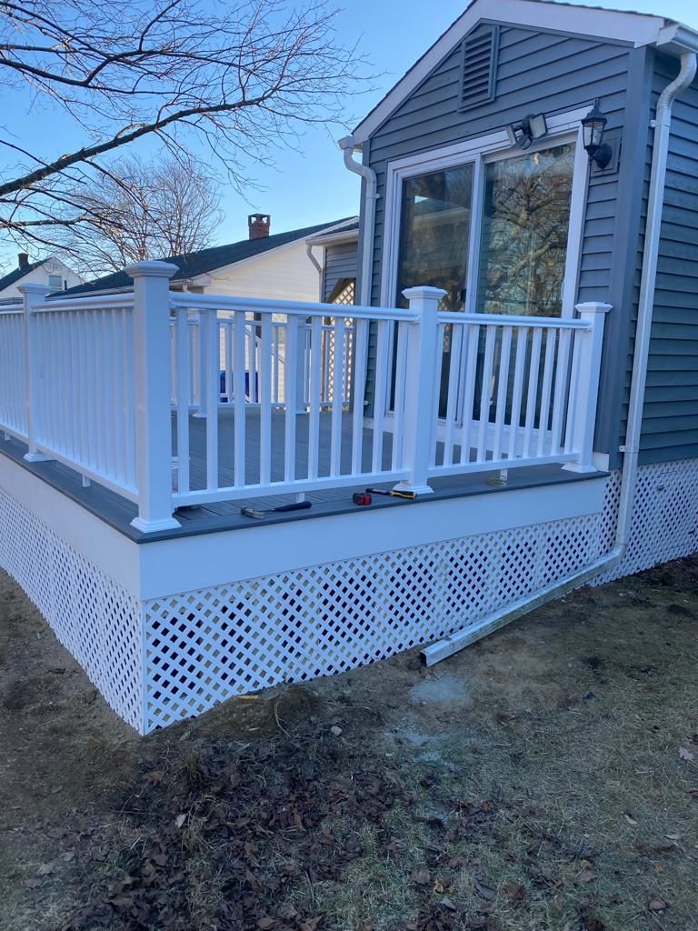 Home deck with white fence – Hartford, CT - Hinds