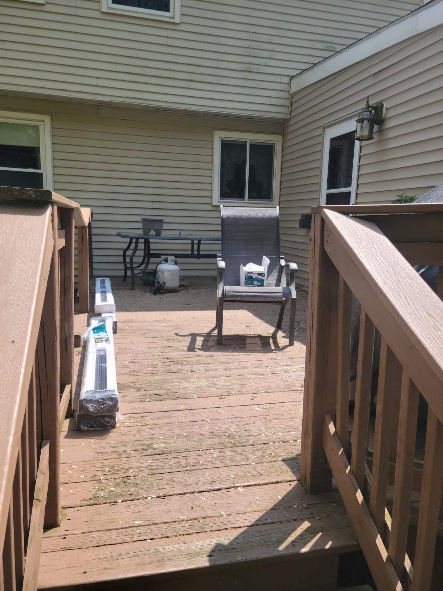 A bright unpainted deck – Hartford, CT - Hinds