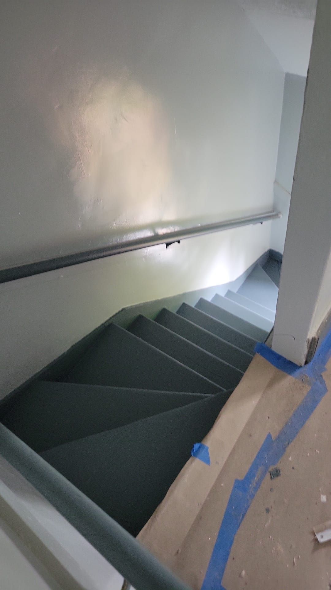 Staircase in gray finish – Hartford, CT - Hinds
