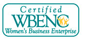 A logo for a certified women 's business enterprise.
