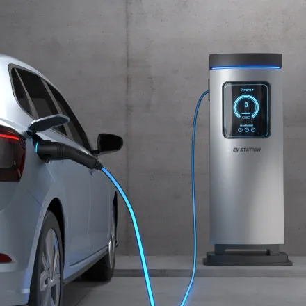 Grounded Electric - A car is being charged at a charging station