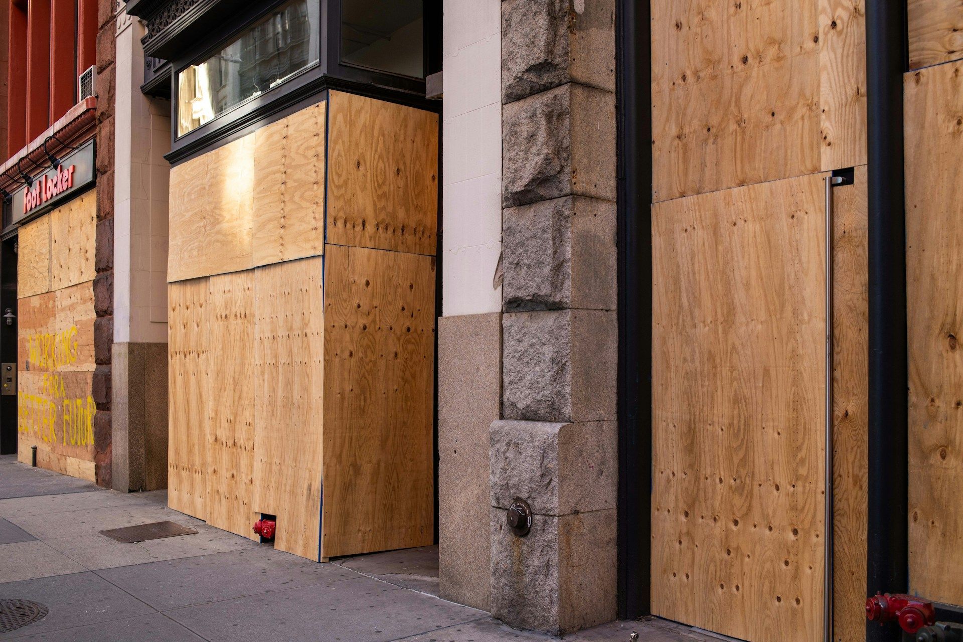 A building with a lot of wooden boards on it.