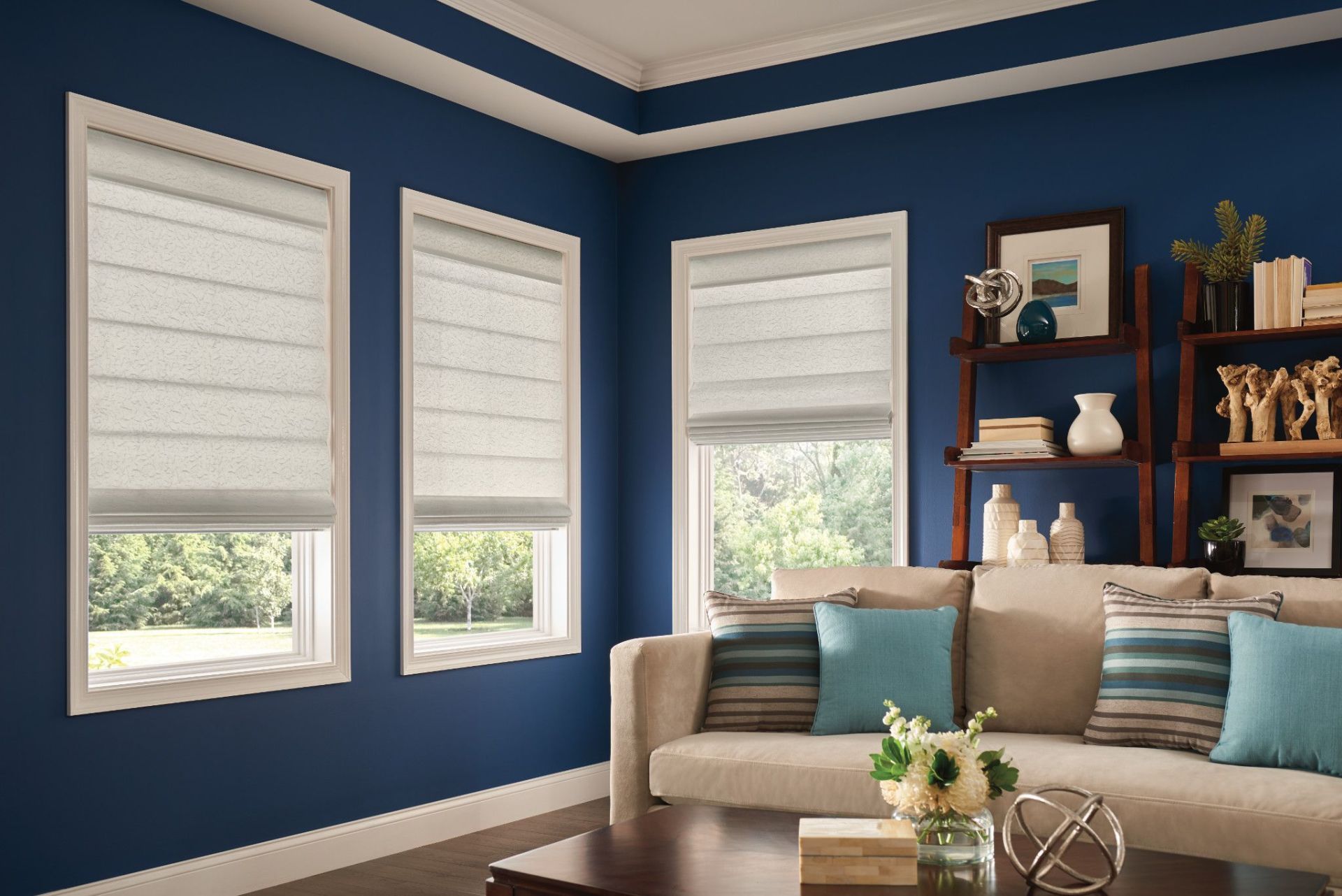 Roman shades near Glendora, California (CA), including Graber Roman Fresco® shades, Roman shades, pleated shades