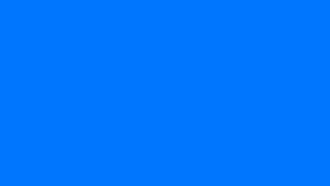 Solid bright blue background.
