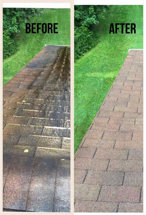 Sidewalk Before and After — Pressure Cleaning Services in Englewood, NJ