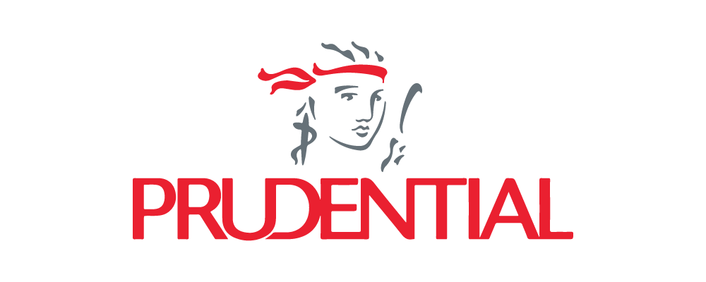 The prudential logo has a man 's face on it.