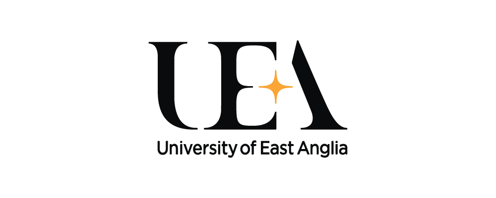 A logo for the university of east anglia on a white background