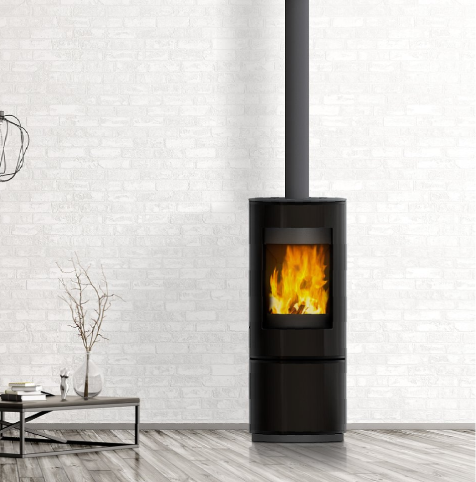 Contemporary style wood fireplace European