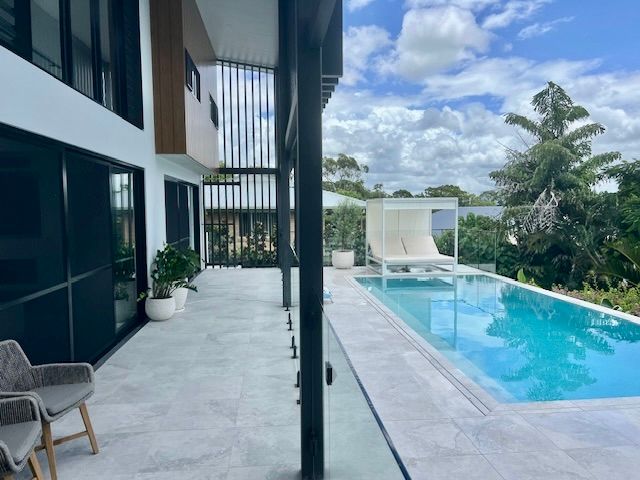 Italian outdoor pool tiling