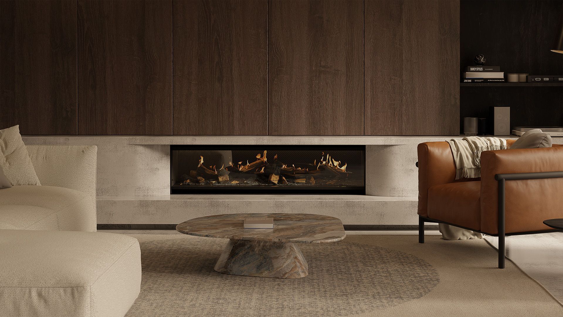 Inbuilt Holographic Electric Fireplace Escea