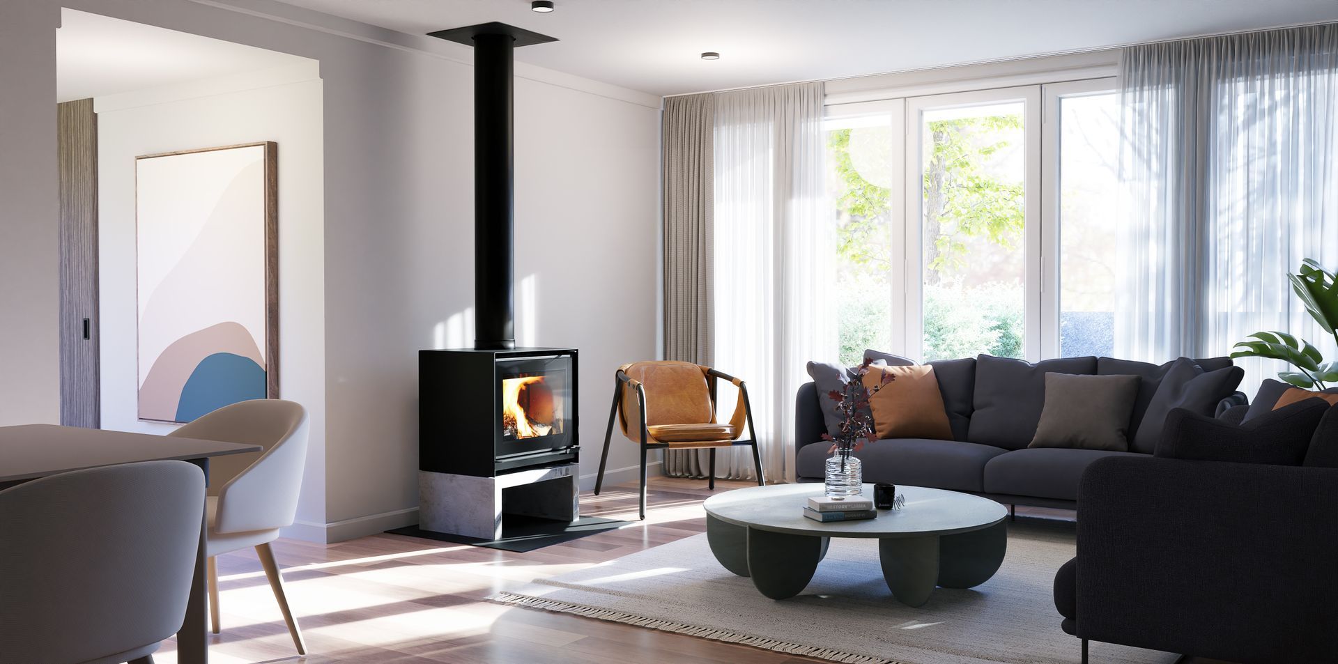 Direct vent for a greater efficient heating