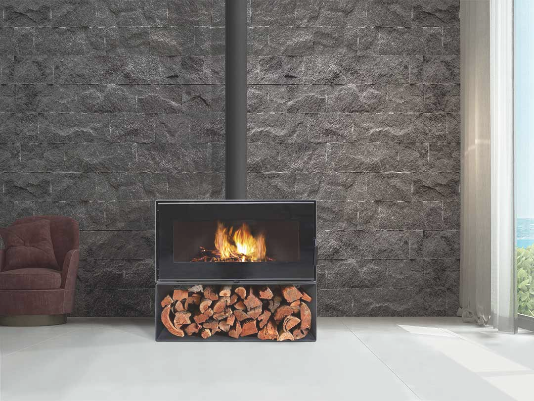 Large viewing glass Wood Fireplace Europe