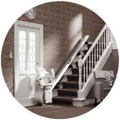 A stairlift installed by Alfix Stairlifts