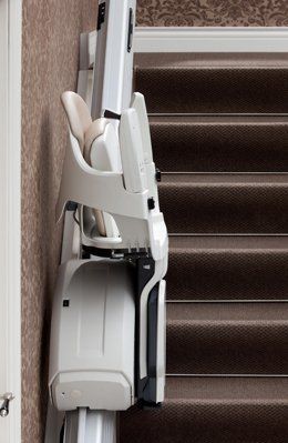 Side view of a New Straight Stairlift