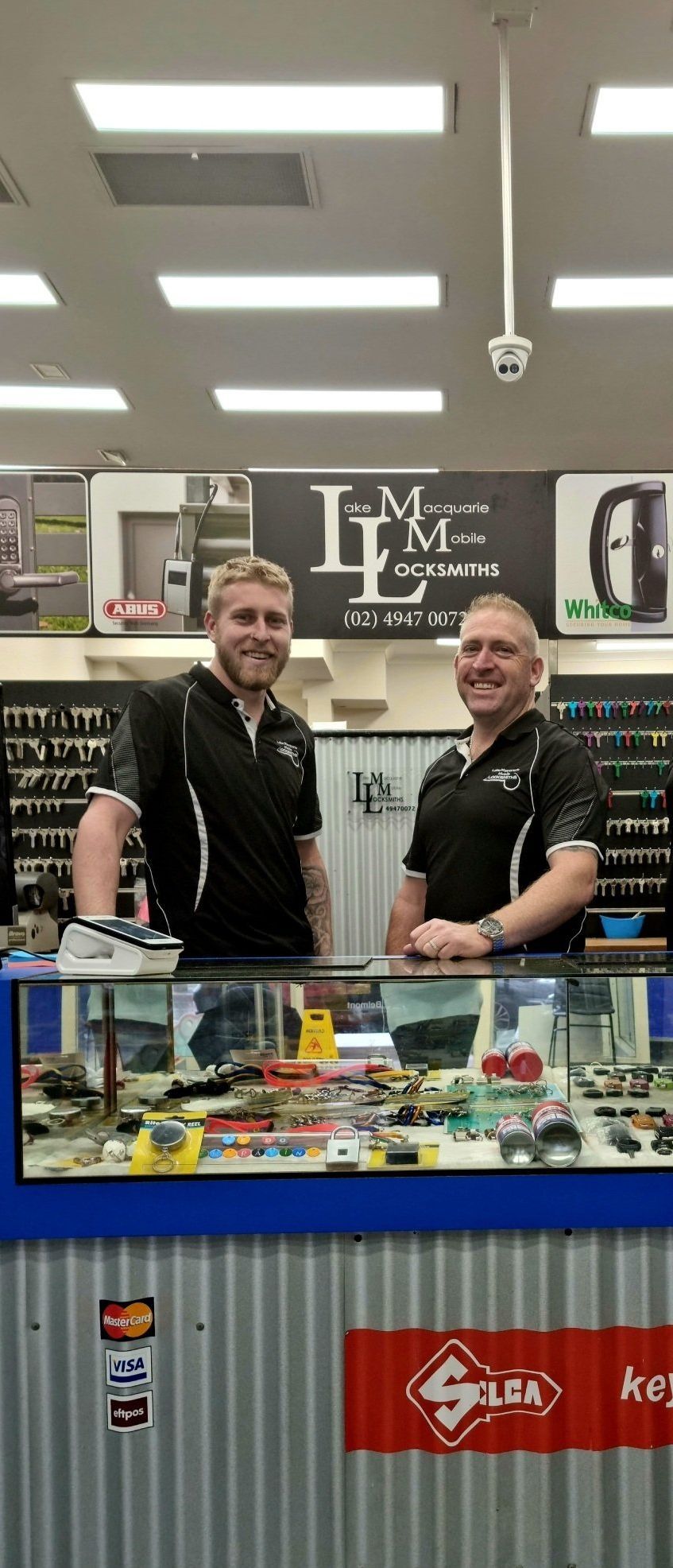 The Lake Macquarie Mobile Locksmith Team In The Shop— Locksmith in Lake Macquarie, NSW