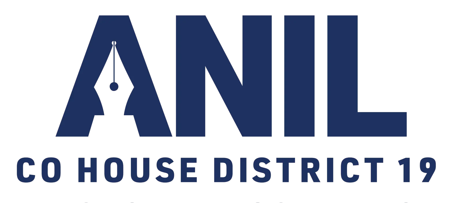 ANIL Co House District 19 logo in navy blue with a pen nib inside the A