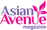 Asian Avenue Magazine logo with purple and pink text and a pink floral accent.