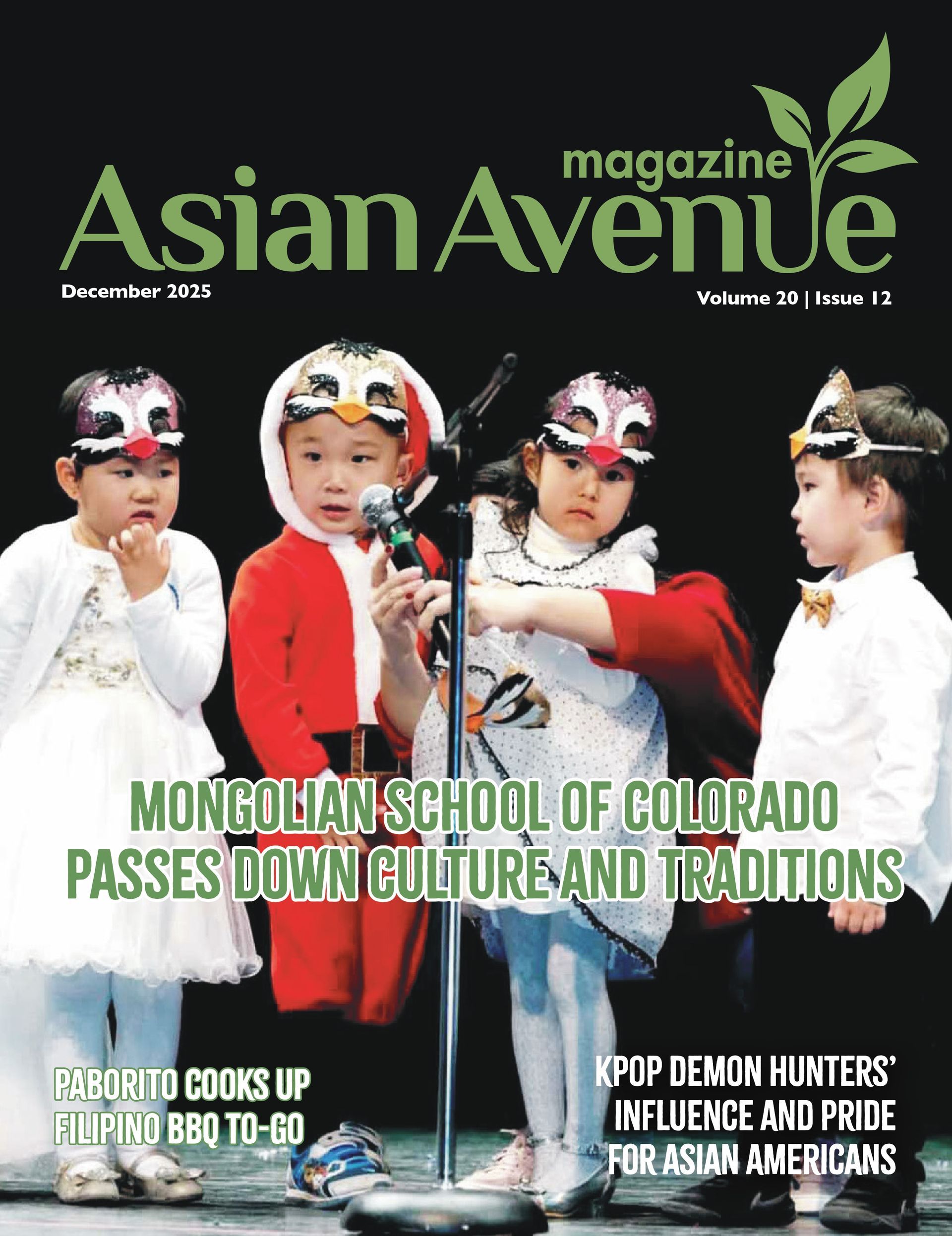 Magazine cover featuring children in costumes. Headline: