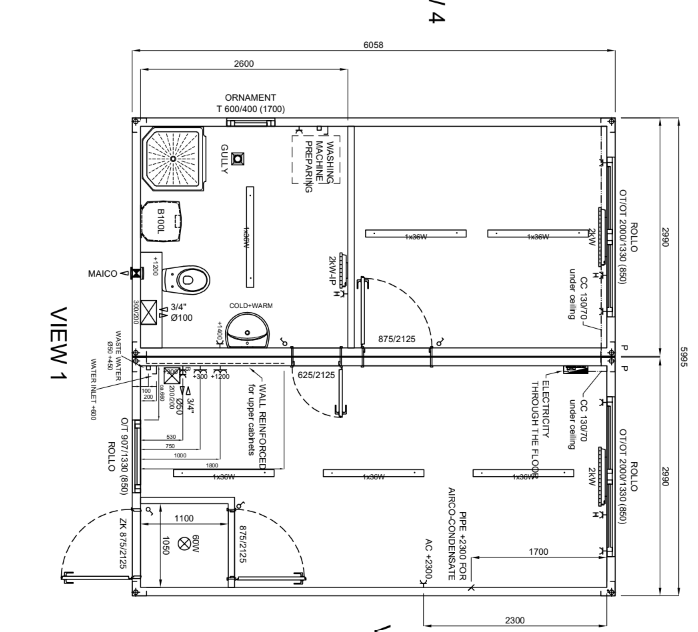 Woonunit huren plattegrond