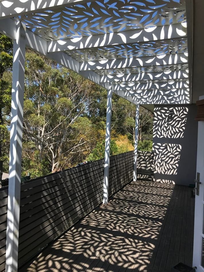 A Balcony with A Pergola and Trees in The Background — Tradewind Building Maintenance in Austinmer,NSW