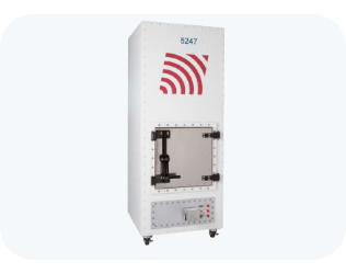 A white box with a red antenna on it