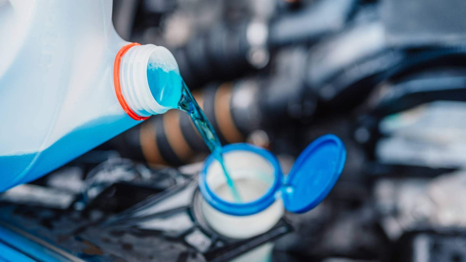 Coolant being poured into a car near Cincinnati, OH