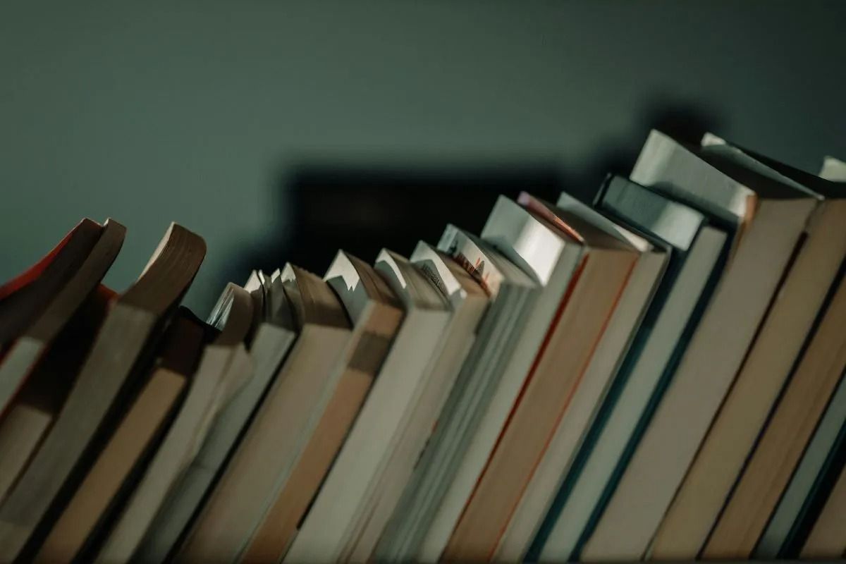 books on a bookshelf