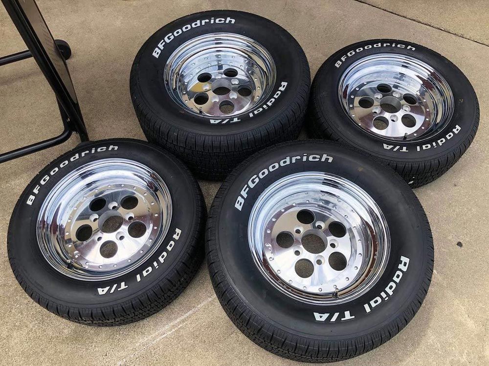 Four Tyres on Concrete Flooring