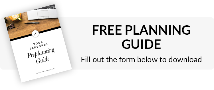 White brochure with 