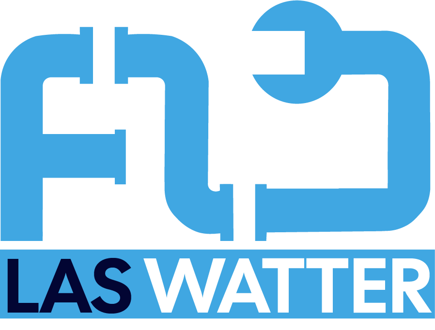 Un logo bleu et blanc pour las watter