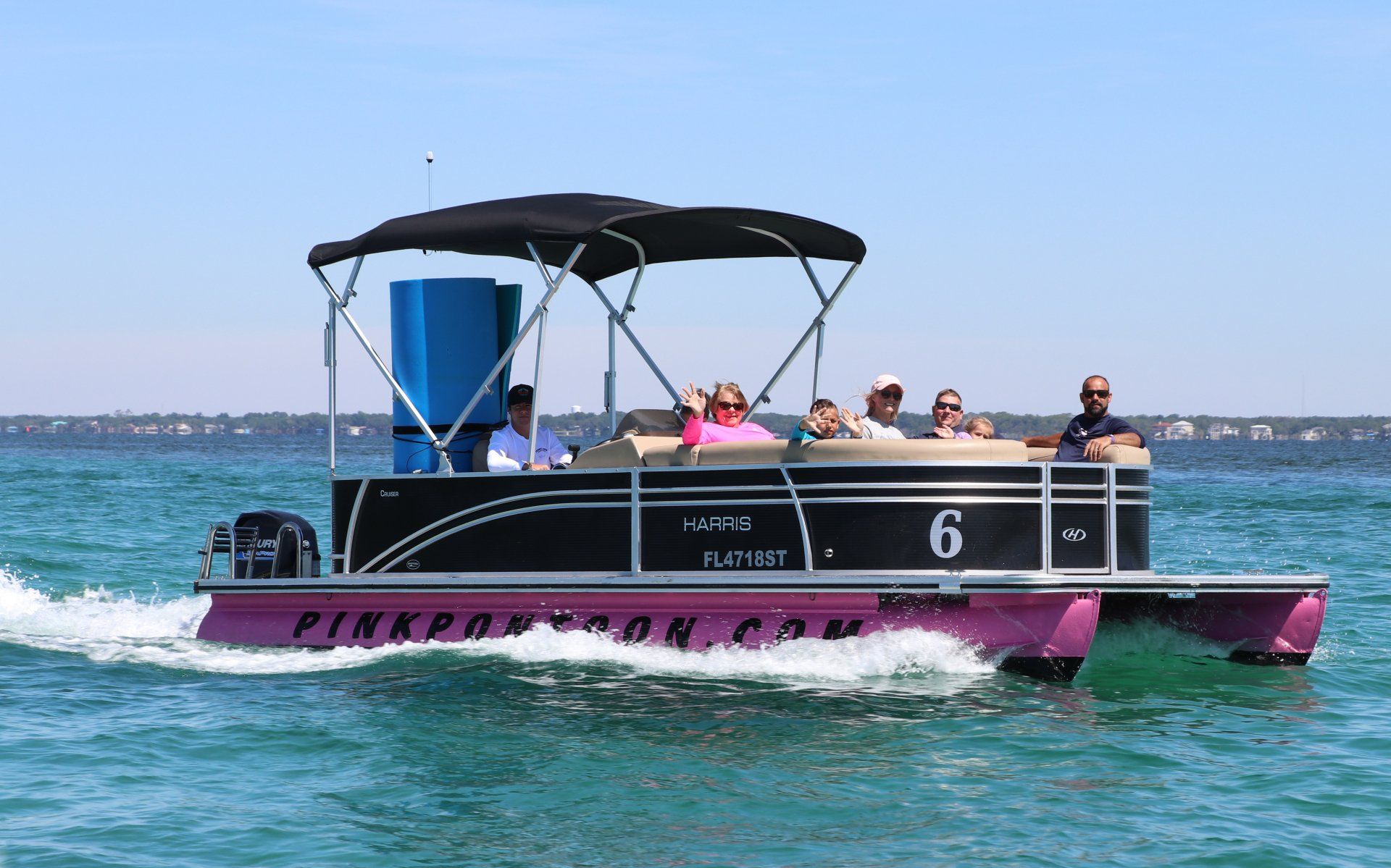 Destin Pontoon Boat Rentals Jennie Lou’s Pink Pontoon