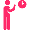 pink punctuality icon