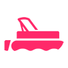 pink pontoon boat icon