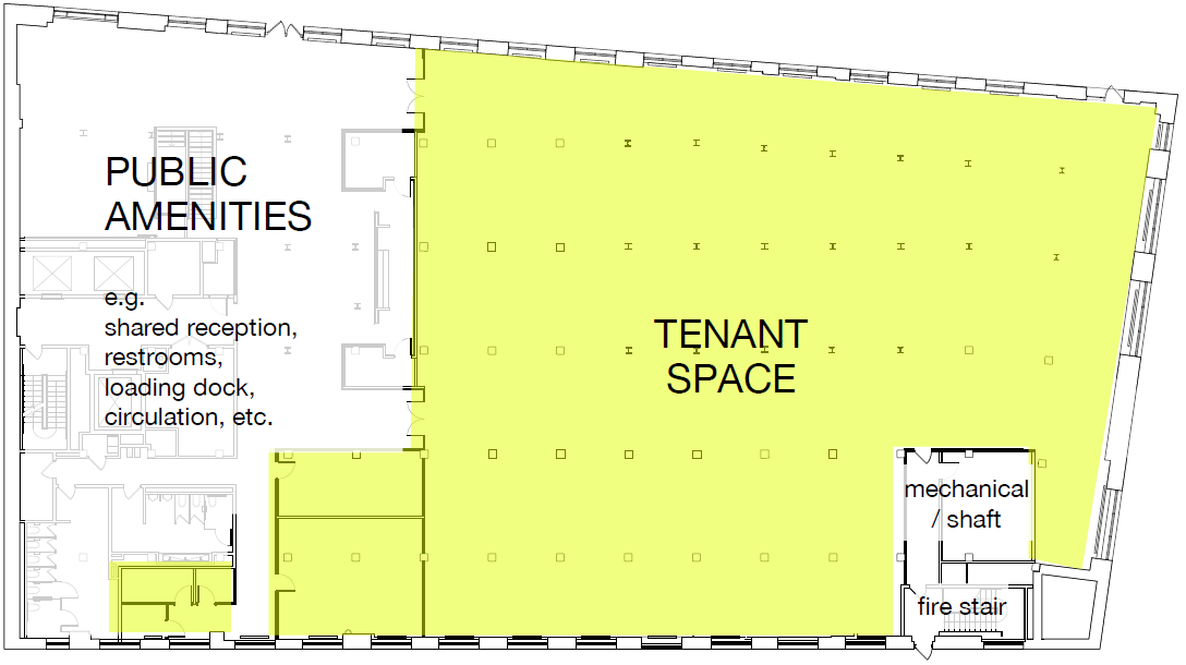 Floorplan of Usable square feet and net square meters