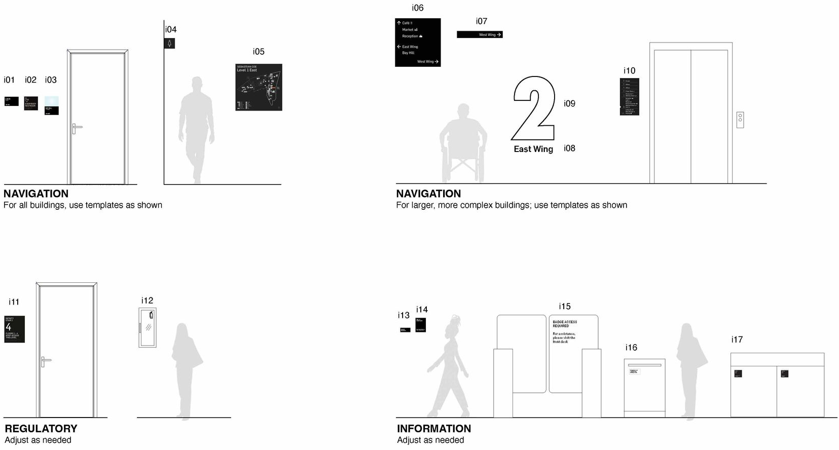 Image of set of standard icons