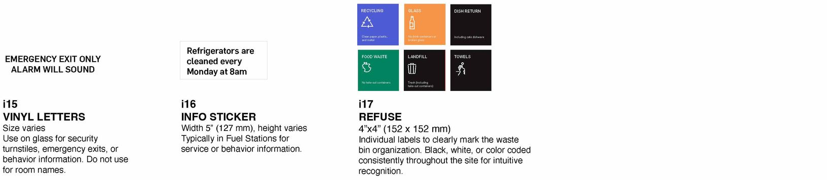 Image of set of standard icons