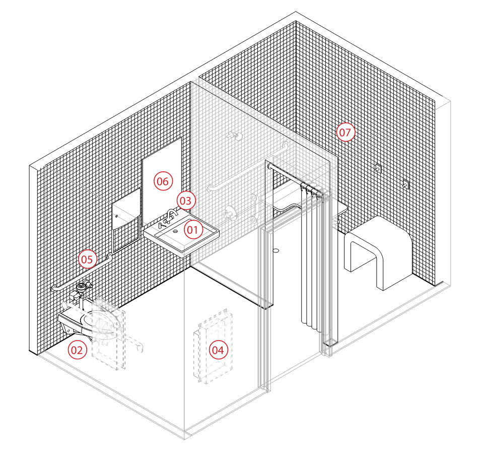 Restroom axonometric