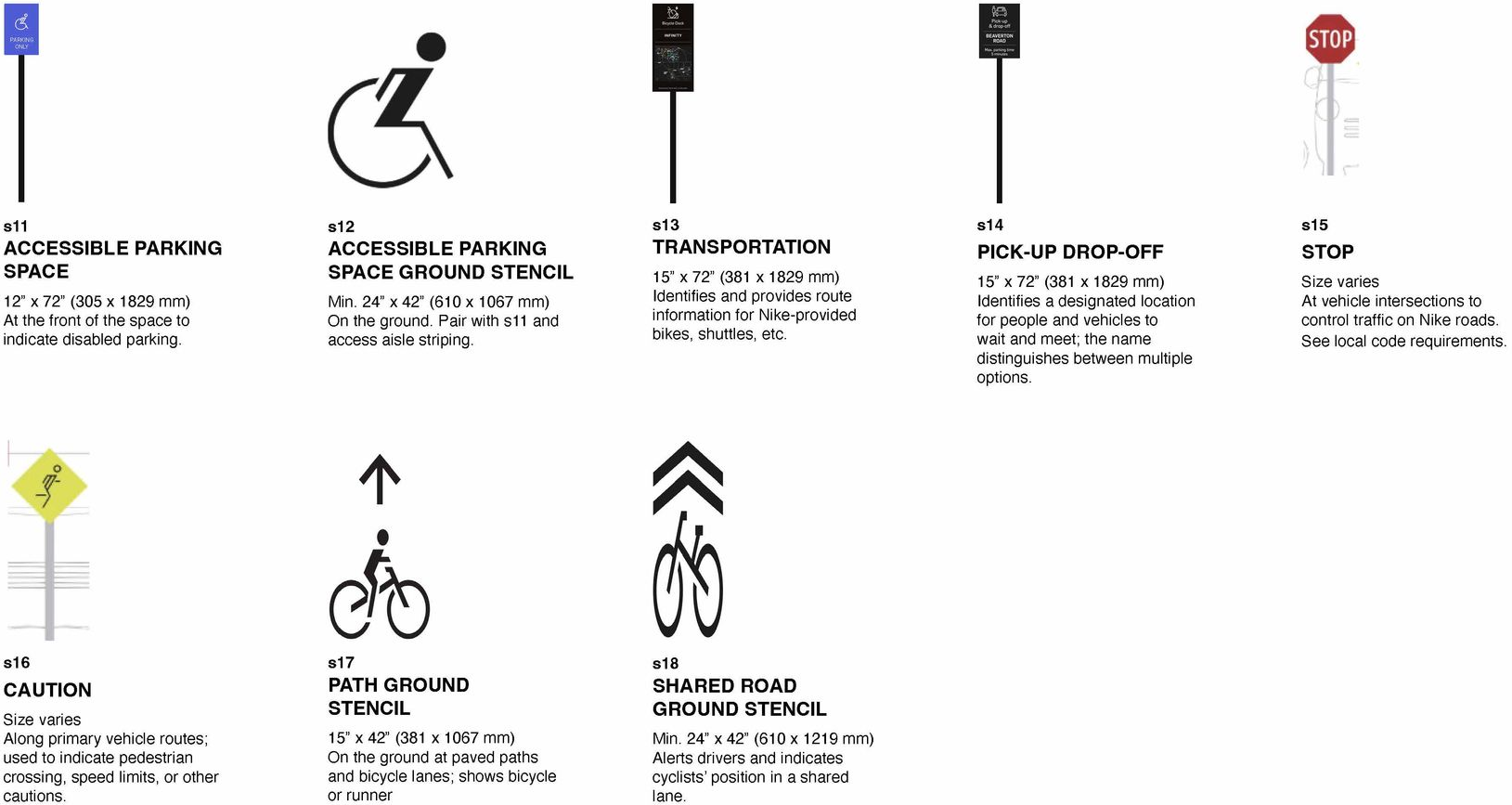 Image of set of standard icons