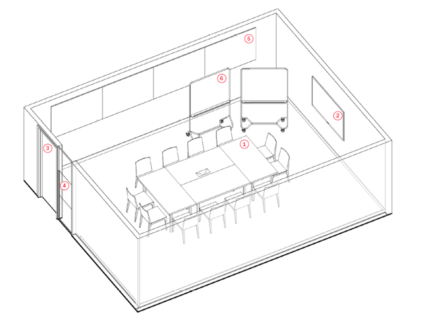 war room axonometric