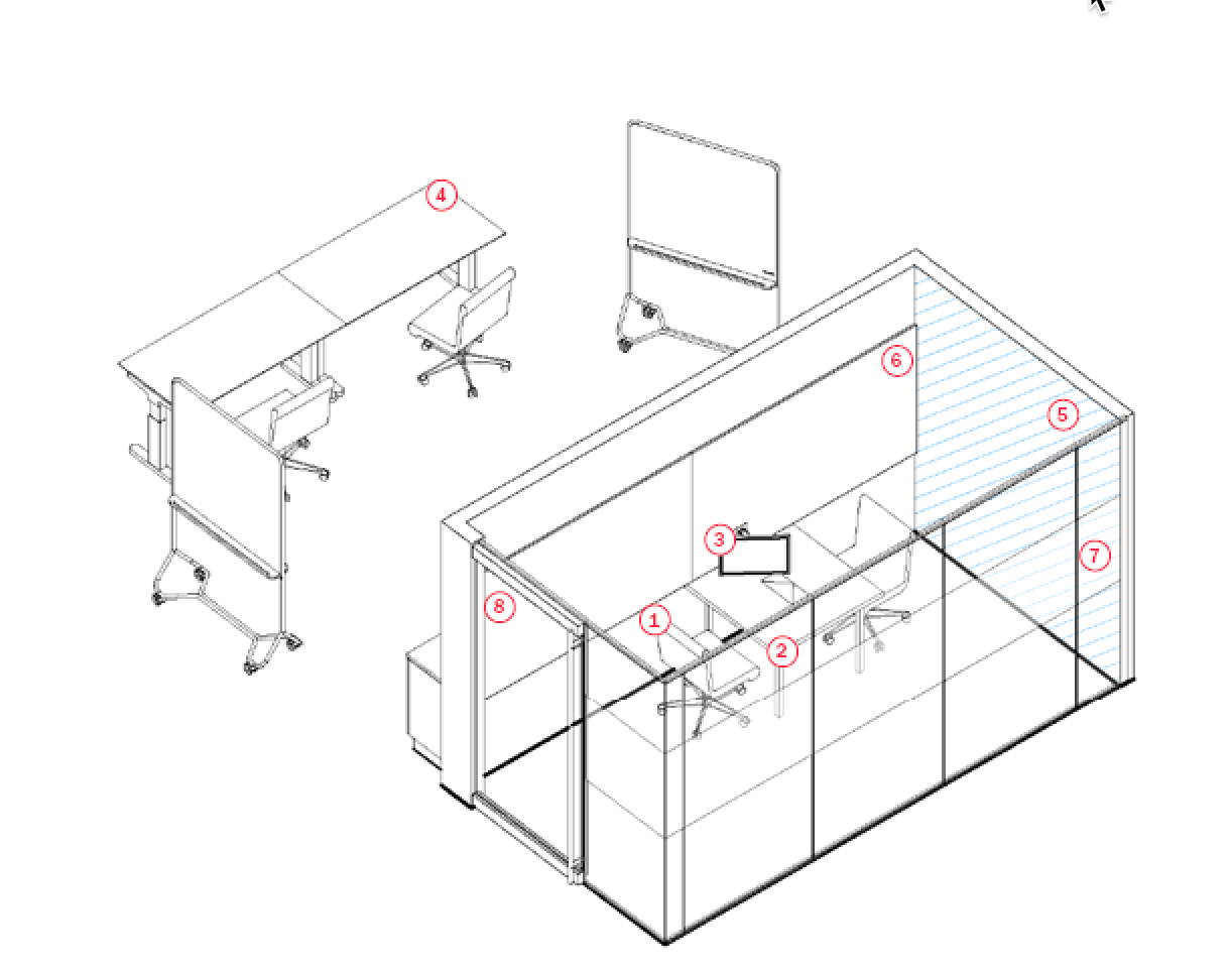 Coach focus room axonometric