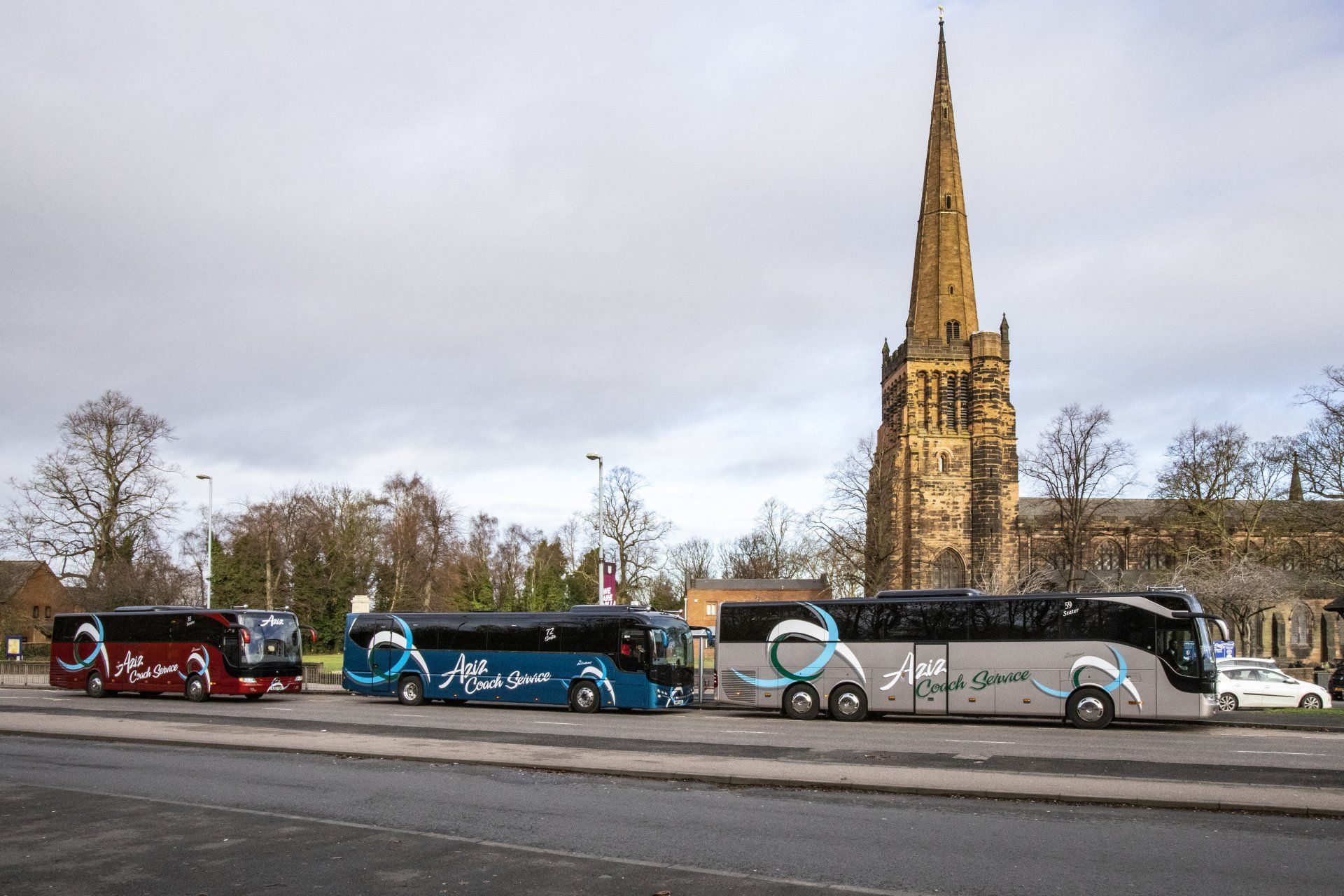For affordable coach hire in West Midlands, call Aziz Coach Service